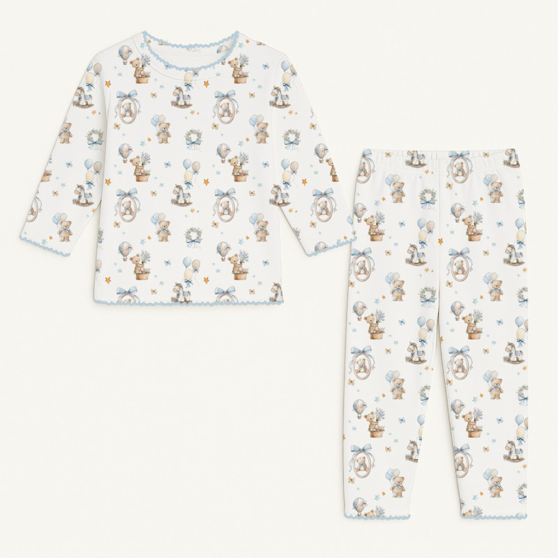 Pyjama long sleeve 100% organic pima Cotton PJ025 HUGGY Pyjama long sleeve 100% organic pima Cotton PJ025 HUGGY