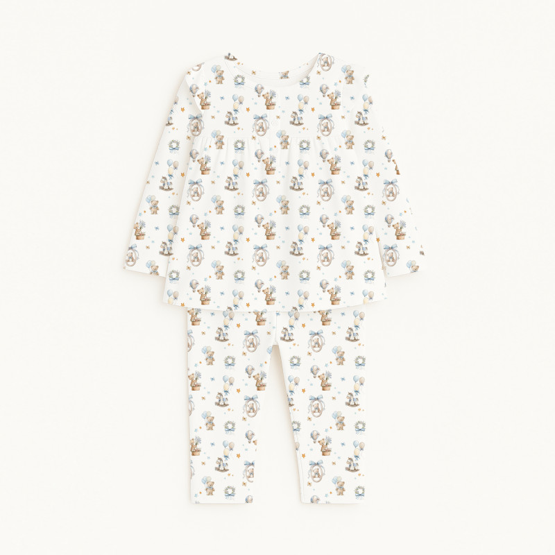 Yoke Girls Pyjama long sleeve 100% organic Cotton PJ029 HUGGY