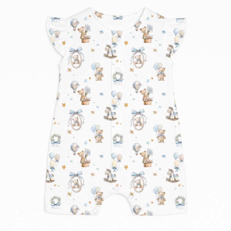 Supima Cotton Shortie with Ruffles – R007 HUGGY Supima Cotton Shortie with Ruffles – R007 HUGGY