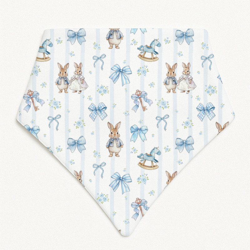Triangle Bandana Bib for Babies Bib001 LULU BLUE Triangle Bandana Bib for Babies Bib001 LULU BLUE