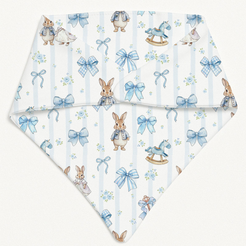 Triangle Bandana Bib for Babies Bib001 LULU BLUE Triangle Bandana Bib for Babies Bib001 LULU BLUE