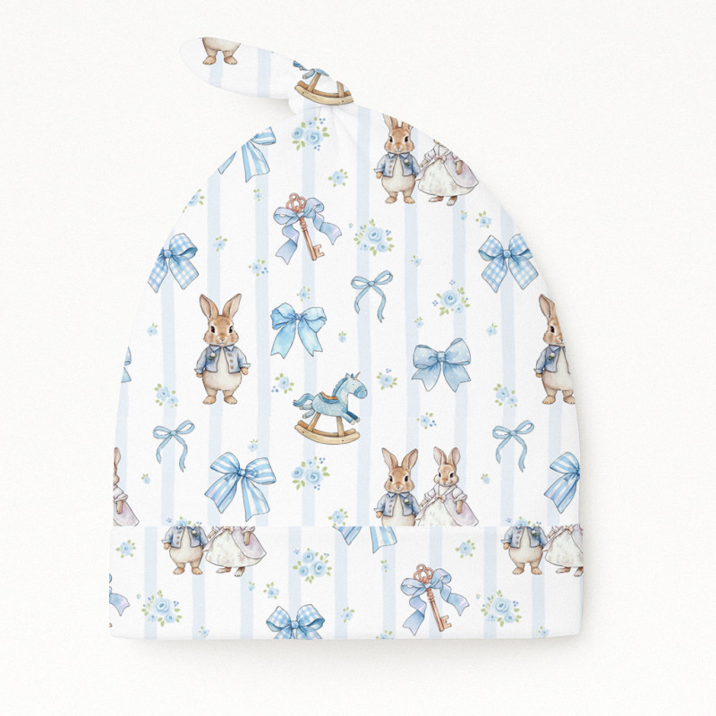 Шапочка з вузликом з бавовни Supima H003 LULU BLUE