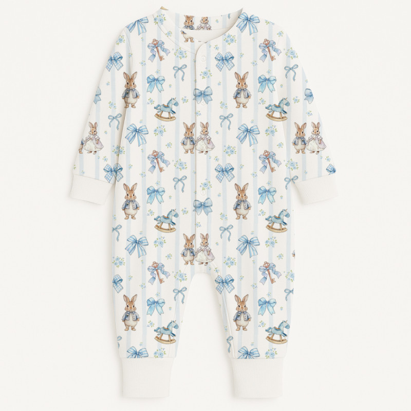 Long sleeve Romper for baby K060 LULU BLUE