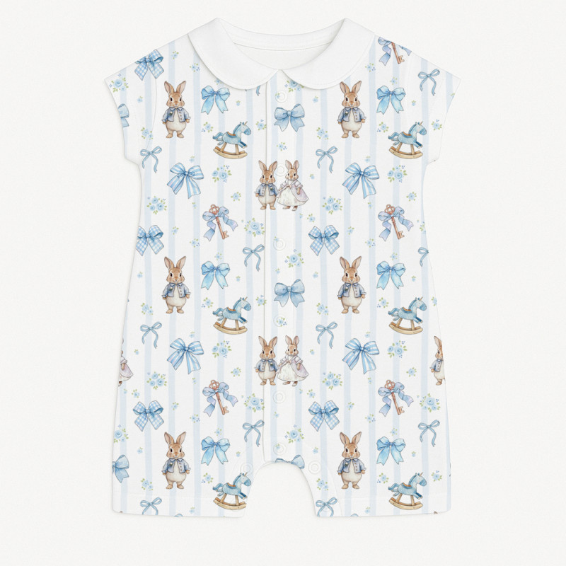 Supima Cotton Shortie with Collar R003CL LULU BLUE Supima Cotton Shortie with Collar R003CL LULU BLUE