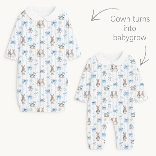 Baby converter gown with co..