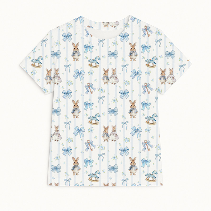 Short Sleeve T-shirt for Boys and Girls TSH001 LULU BLUE Short Sleeve T-shirt for Boys and Girls TSH001 LULU BLUE
