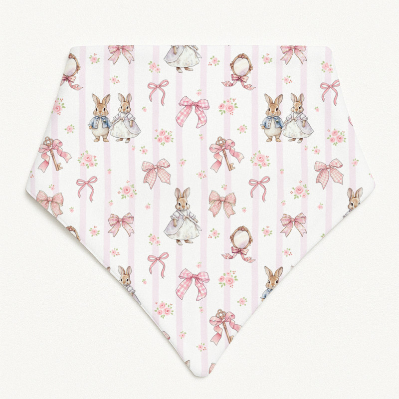 Triangle Bandana Bib for Babies Bib001 LULU PINK