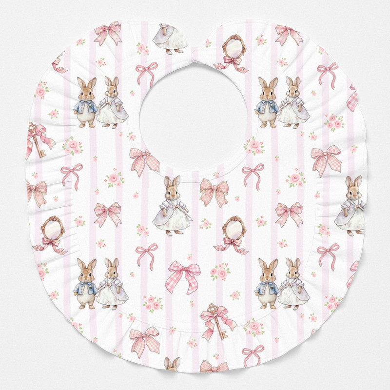 Слинявчик з обробкою рюшкой BIB006 LULU PINK