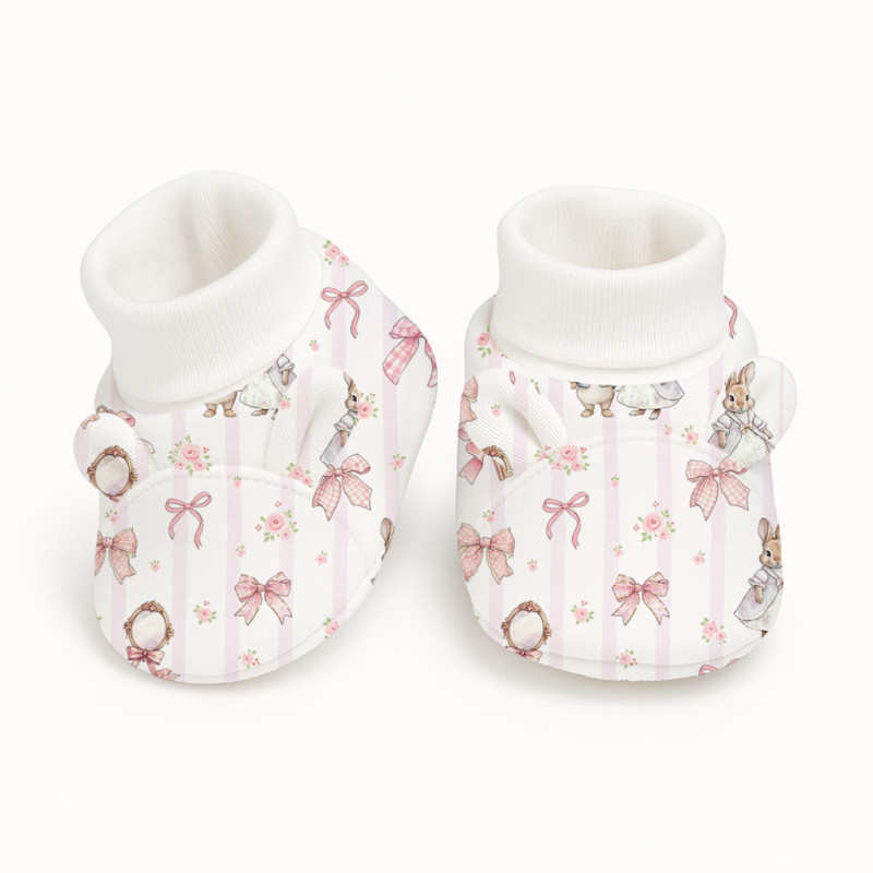Funny Bear Booties with Ears BT001 LULU PINK