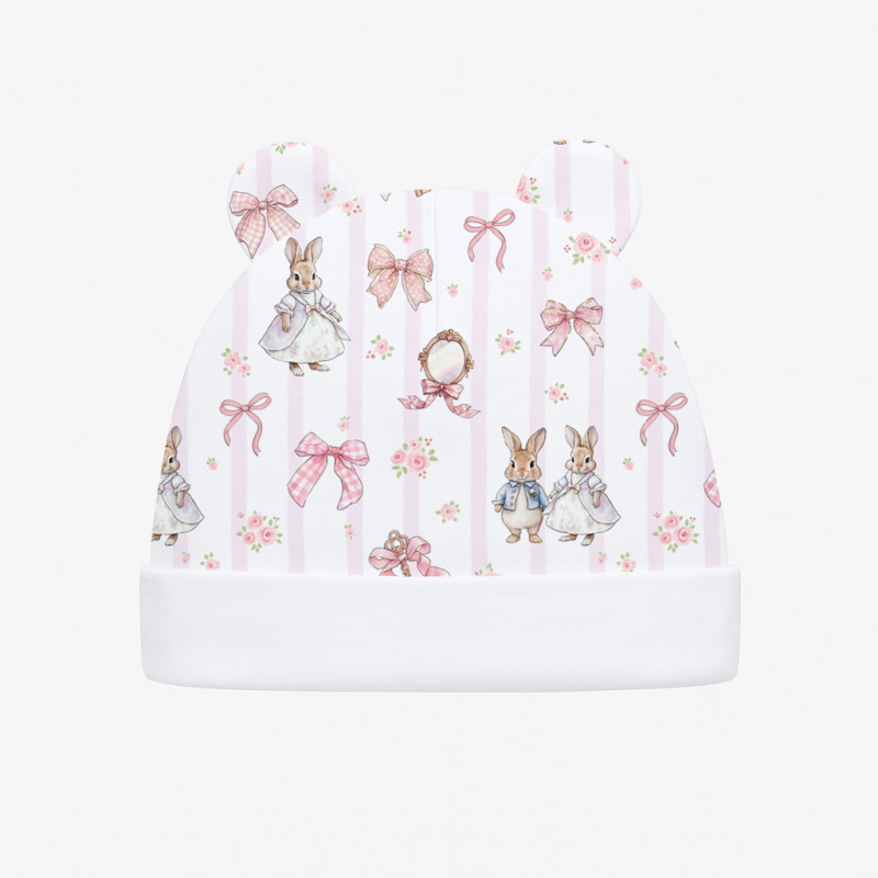 Hat with ears Supima Cotton  H002 LULU PINK