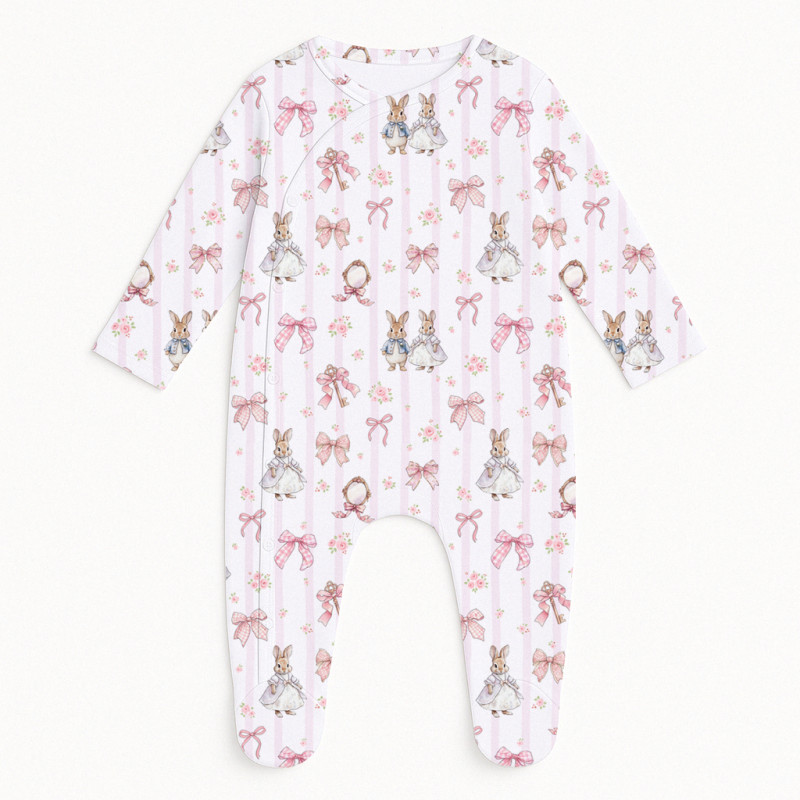Babygrow for baby with Side Opening K020 LULU PINK