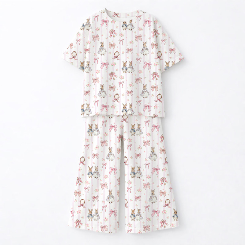 Дитячий сет з футболкою oversize та штанами палаццо PJ030 100% Pima Cotton