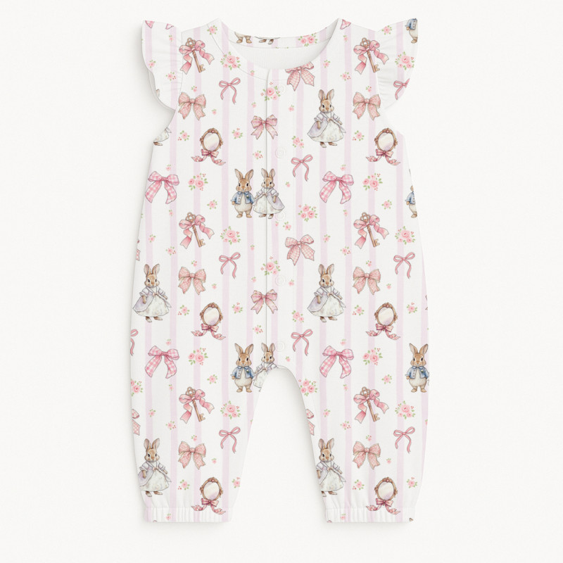 Supima Cotton Long Shortie with Ruffles – R011 LULU PINK Supima Cotton Long Shortie with Ruffles – R011 LULU PINK