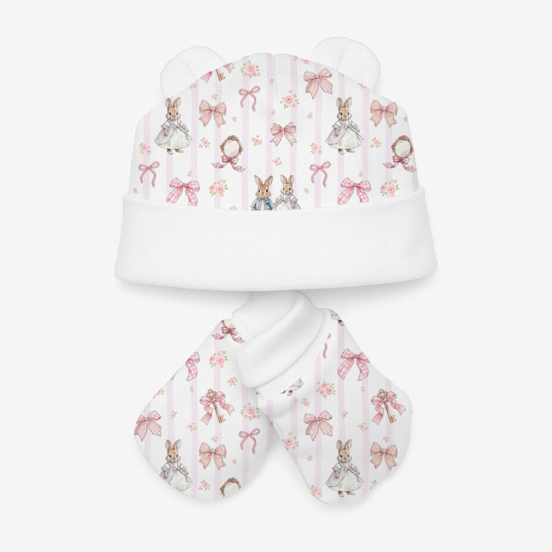 Комплект: шапочка та царапки Set010 LULU PINK