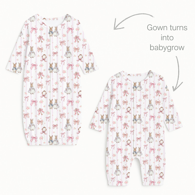 Baby converter gown TR001 LULU PINK Baby converter gown TR001 LULU PINK
