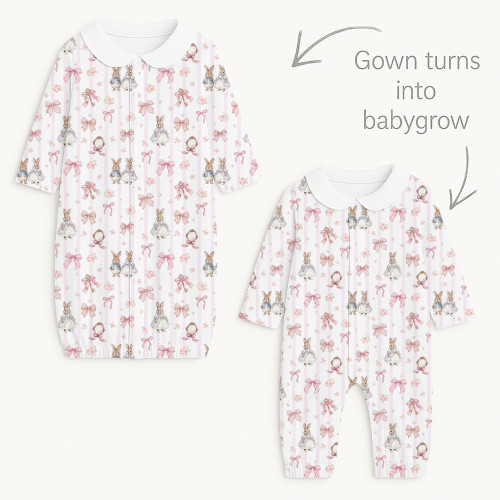 Baby converter gown with co..