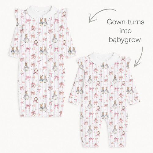 Baby converter gown with co..