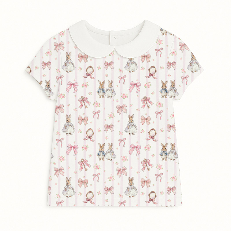 Short Sleeve T-shirt for Boys and Girls with Collar TSH001CL LULU PINK Short Sleeve T-shirt for Boys and Girls with Collar TSH001CL LULU PINK