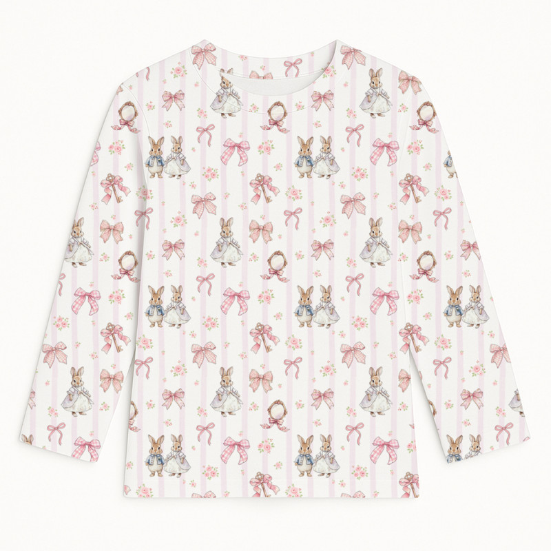 Long Sleeve T-shirt for Boys and Girls TSH002 LULU PINK Long Sleeve T-shirt for Boys and Girls TSH002 LULU PINK