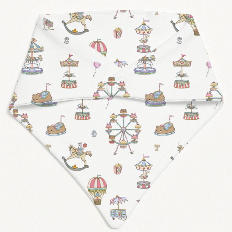 Triangle Bandana Bib for Babies Bib001 MERRY GO