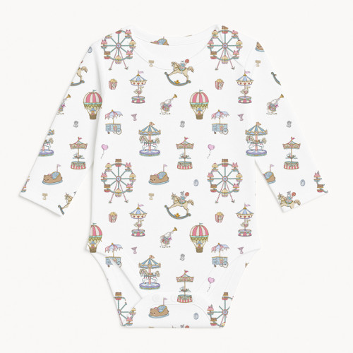 Printed Long-Sleeved Bodyve..