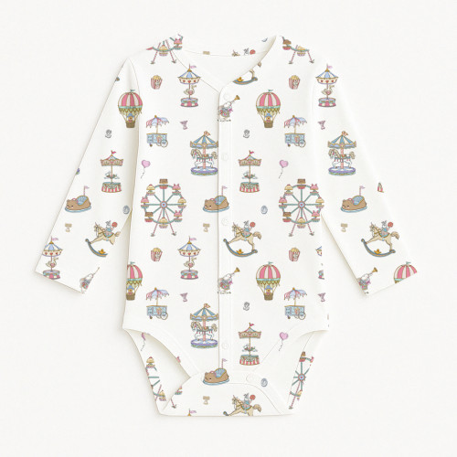 Printed Long-Sleeve Front F..