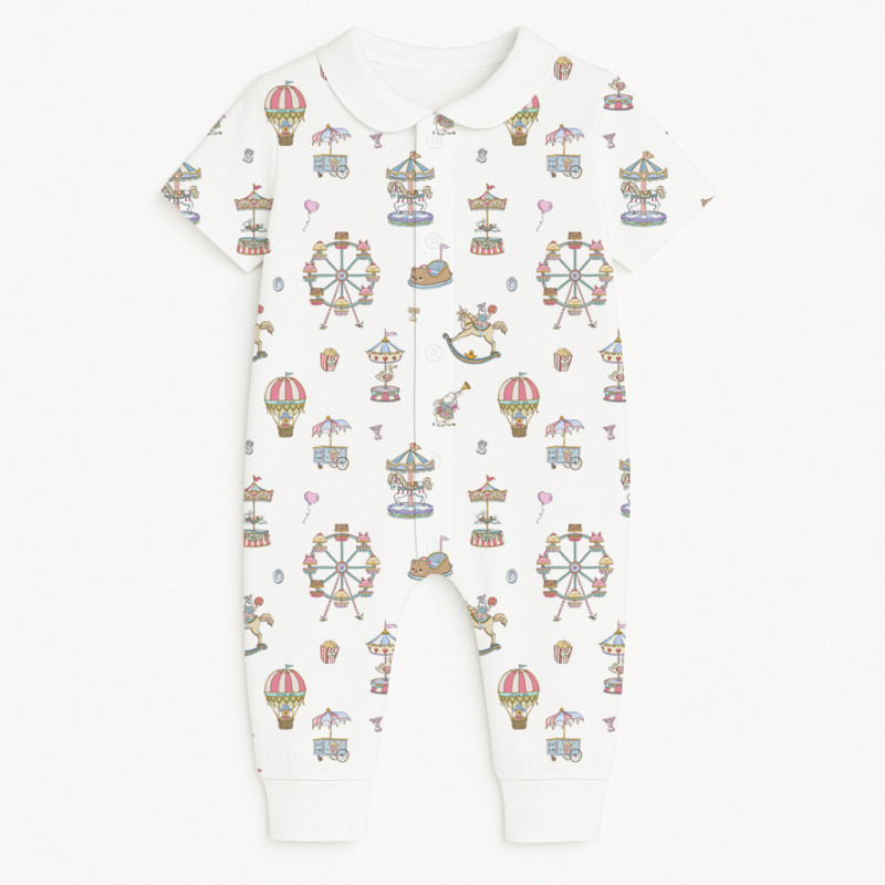 Romper Short sleeve with Collar K061CL MERRY GO Romper Short sleeve with Collar K061CL MERRY GO
