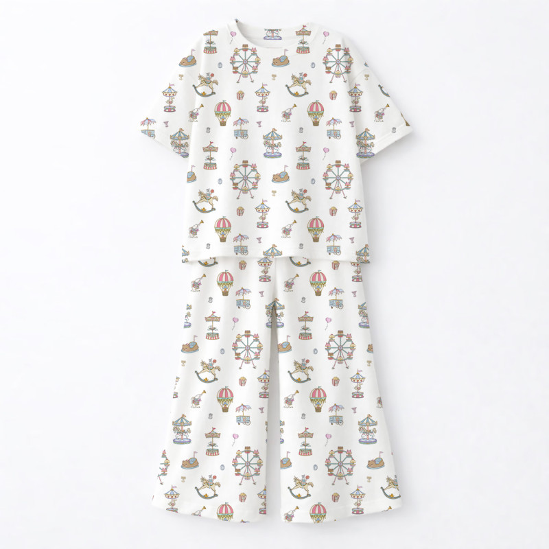 Children’s Set with Oversized T-Shirt and Palazzo Pants PJ030 100% Pima Cotton Children’s Set with Oversized T-Shirt and Palazzo Pants PJ030 100% Pima Cotton
