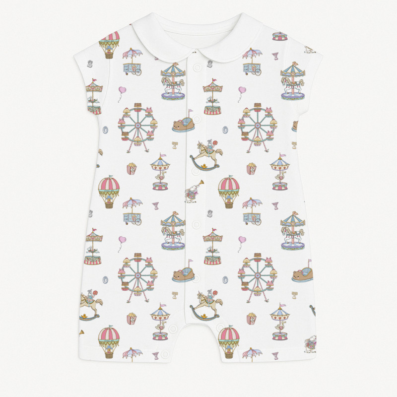 Supima Cotton Shortie with Collar R003CL MERRY GO Supima Cotton Shortie with Collar R003CL MERRY GO