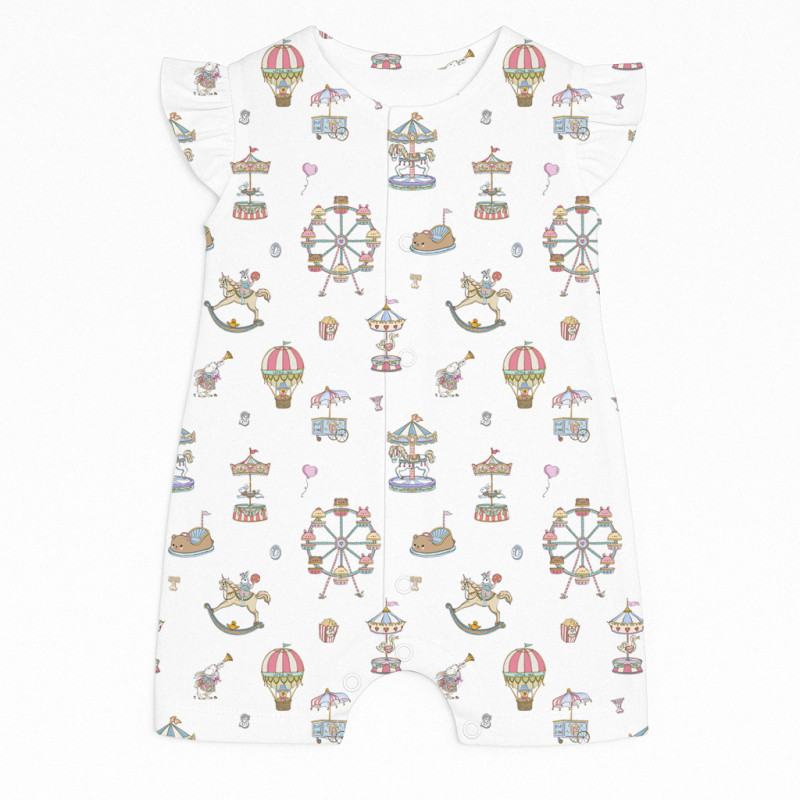 Supima Cotton Shortie with Ruffles – R007 MERRY GO