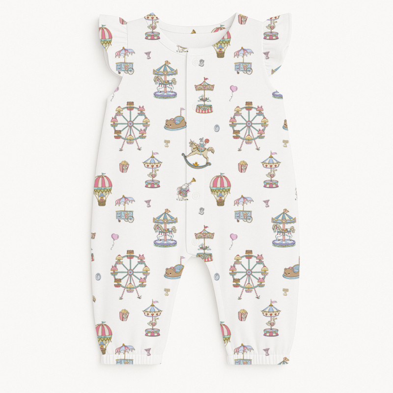 Supima Cotton Long Shortie with Ruffles – R011 MERRY GO