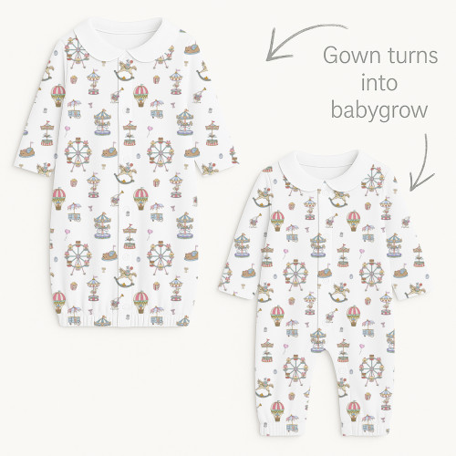Baby converter gown with co..