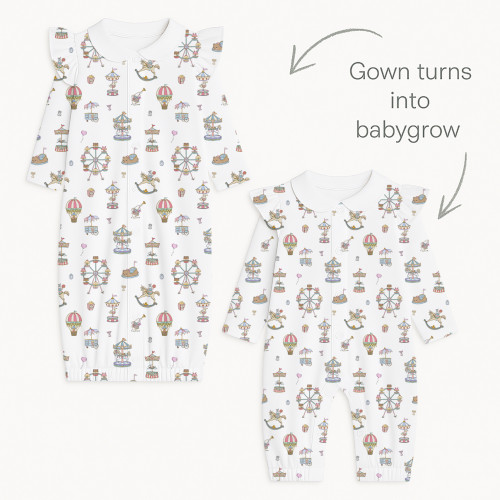 Baby converter gown with co..