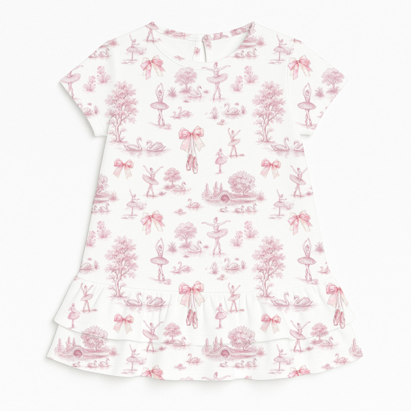 Supima Cotton Night Dress with Ruffle DR002 SWAN LAKE Supima Cotton Night Dress with Ruffle DR002 SWAN LAKE