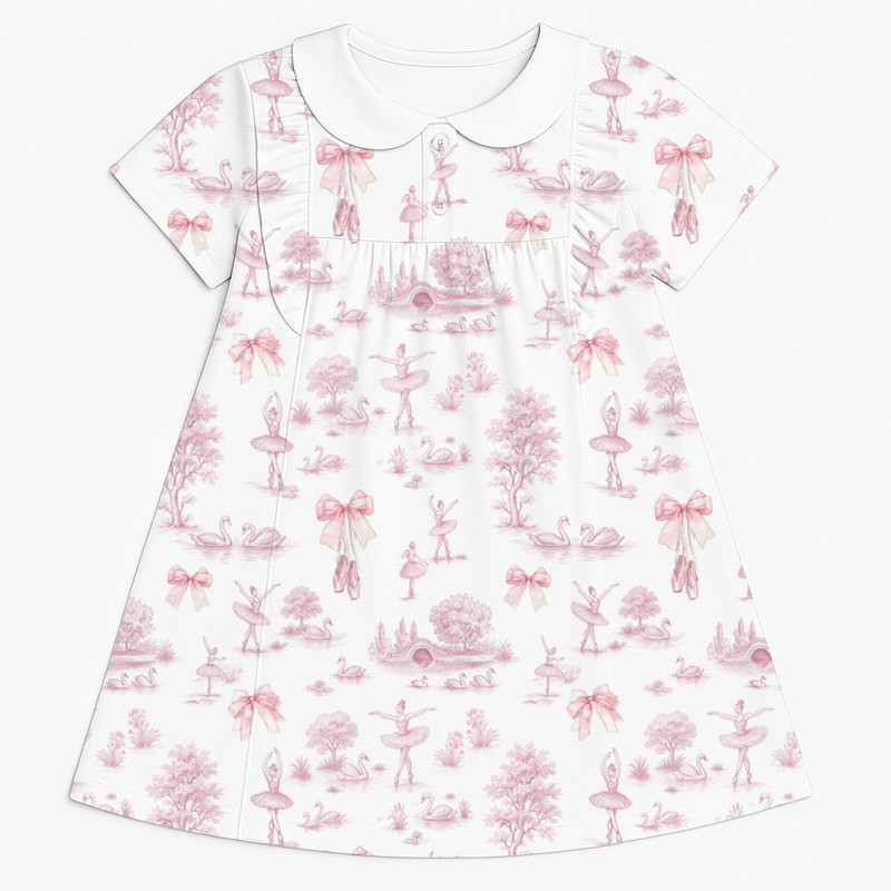 Supima Cotton Night Dress with Ruffle and Collar DR018CL SWAN LAKE Supima Cotton Night Dress with Ruffle and Collar DR018CL SWAN LAKE
