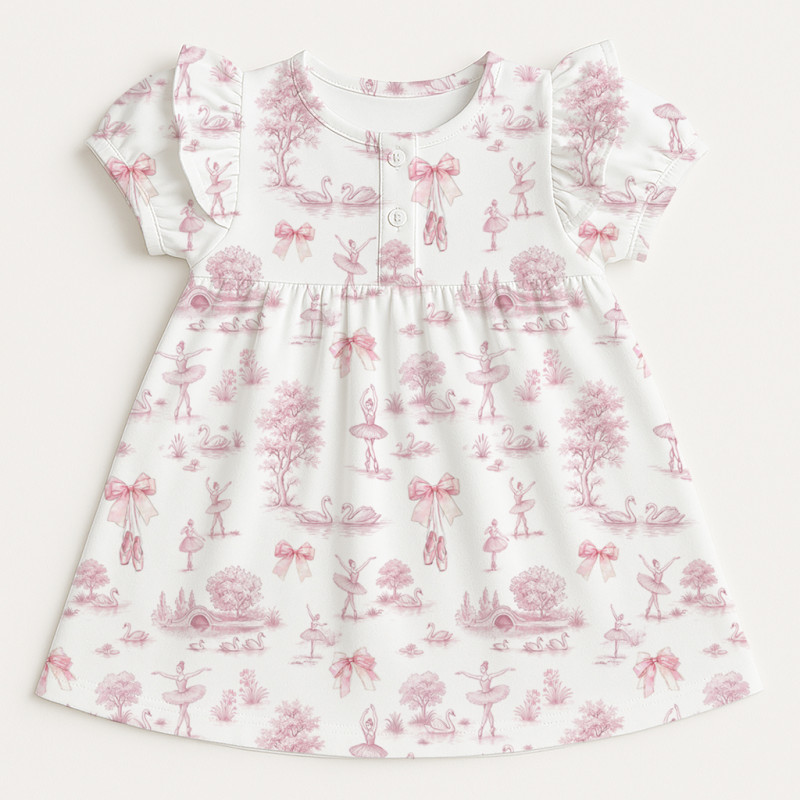 Supima Cotton Night Dress with Ruffle DR019 SWAN LAKE Supima Cotton Night Dress with Ruffle DR019 SWAN LAKE