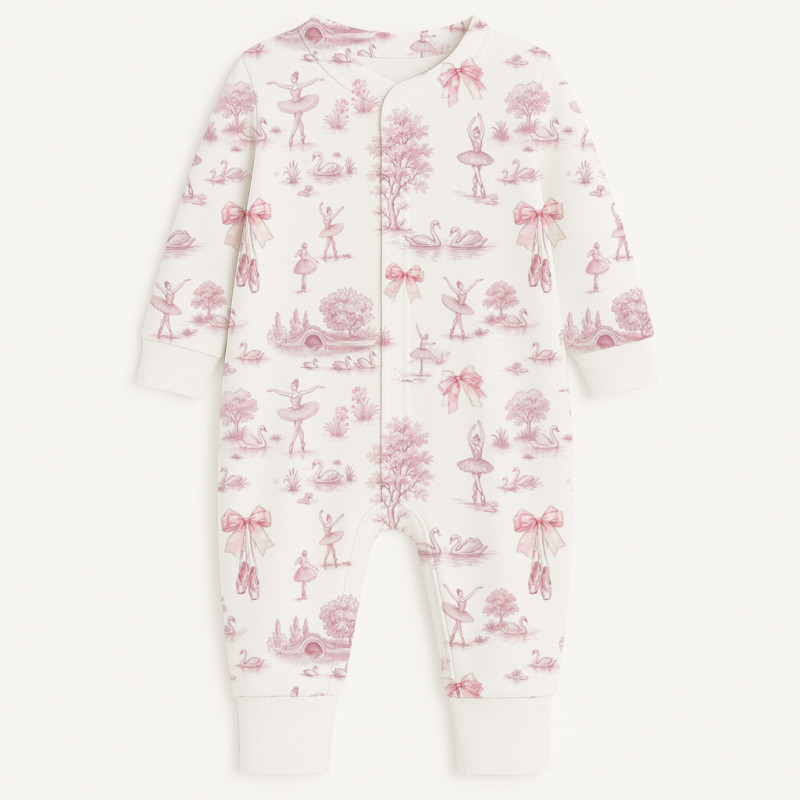 Long sleeve Romper for baby K060 SWAN LAKE