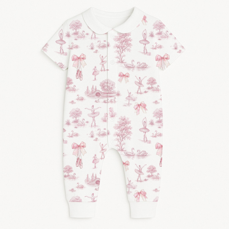 Romper Short sleeve with Collar K061CL SWAN LAKE