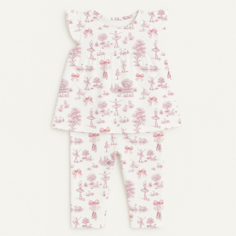 Yoke Girls Pyjama 100% organic Cotton PJ015 SWAN LAKE Yoke Girls Pyjama 100% organic Cotton PJ015 SWAN LAKE