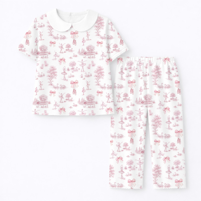 Luxury Pajama Set with Collar, Short Sleeve 100% Pima Cotton PJ021 · SWAN LAKE Luxury Pajama Set with Collar, Short Sleeve 100% Pima Cotton PJ021 · SWAN LAKE
