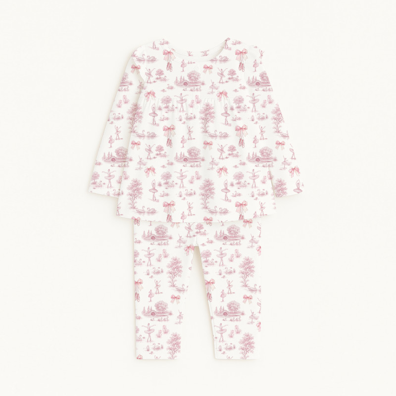 Yoke Girls Pyjama long sleeve 100% organic Cotton PJ029 SWAN LAKE