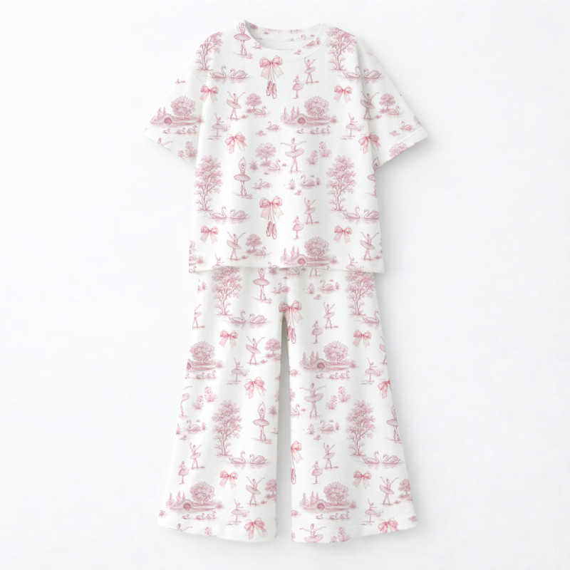 Children’s Set with Oversized T-Shirt and Palazzo Pants PJ030 100% Pima Cotton Children’s Set with Oversized T-Shirt and Palazzo Pants PJ030 100% Pima Cotton