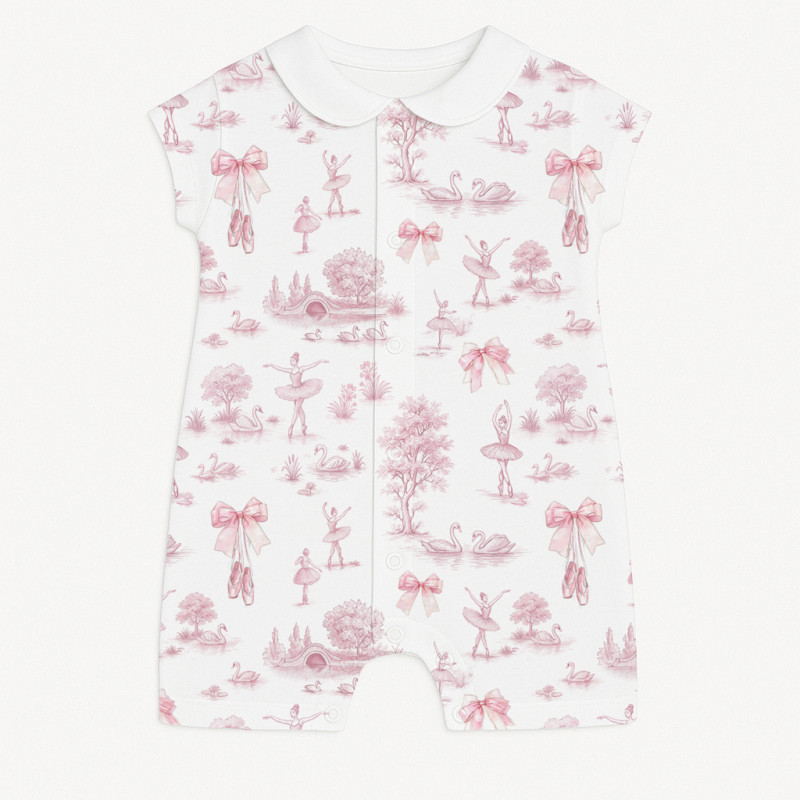 Supima Cotton Shortie with Collar R003CL SWAN LAKE