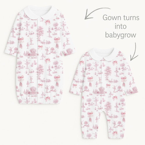 Baby converter gown with co..