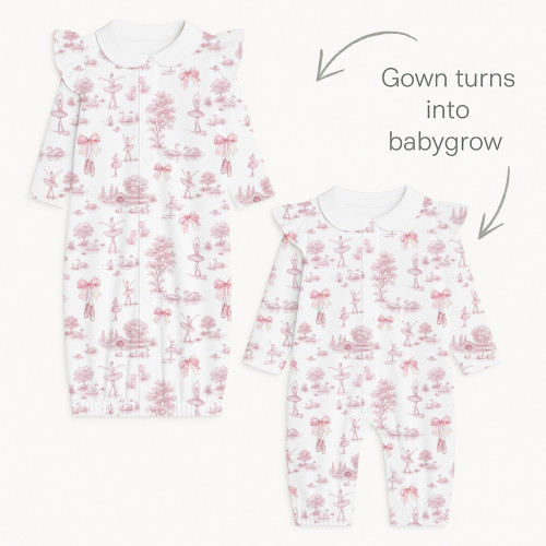 Baby converter gown with co..
