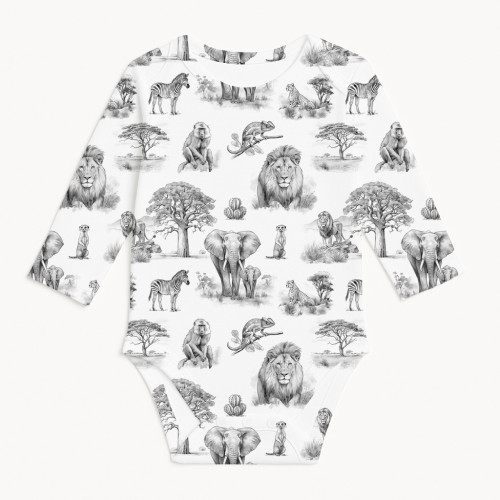 Printed Long-Sleeved Bodyve..