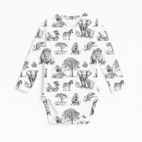 Printed Long-Sleeve Kimono ..