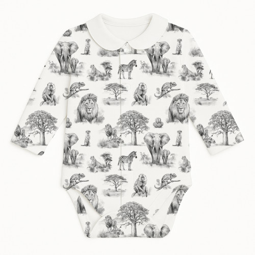 Printed Long-Sleeve Front F..