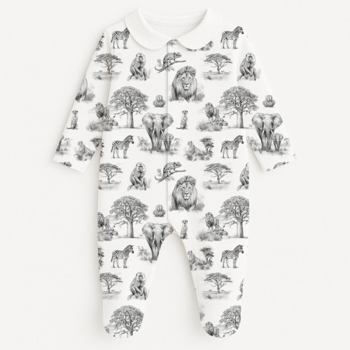 Babygrow with collar 100% p..