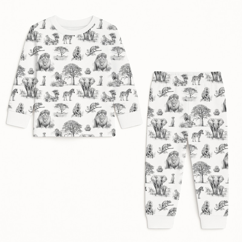 Pyjama long sleeve 100% organic pima Cotton PJ001 WILD HORIZONT Pyjama long sleeve 100% organic pima Cotton PJ001 WILD HORIZONT